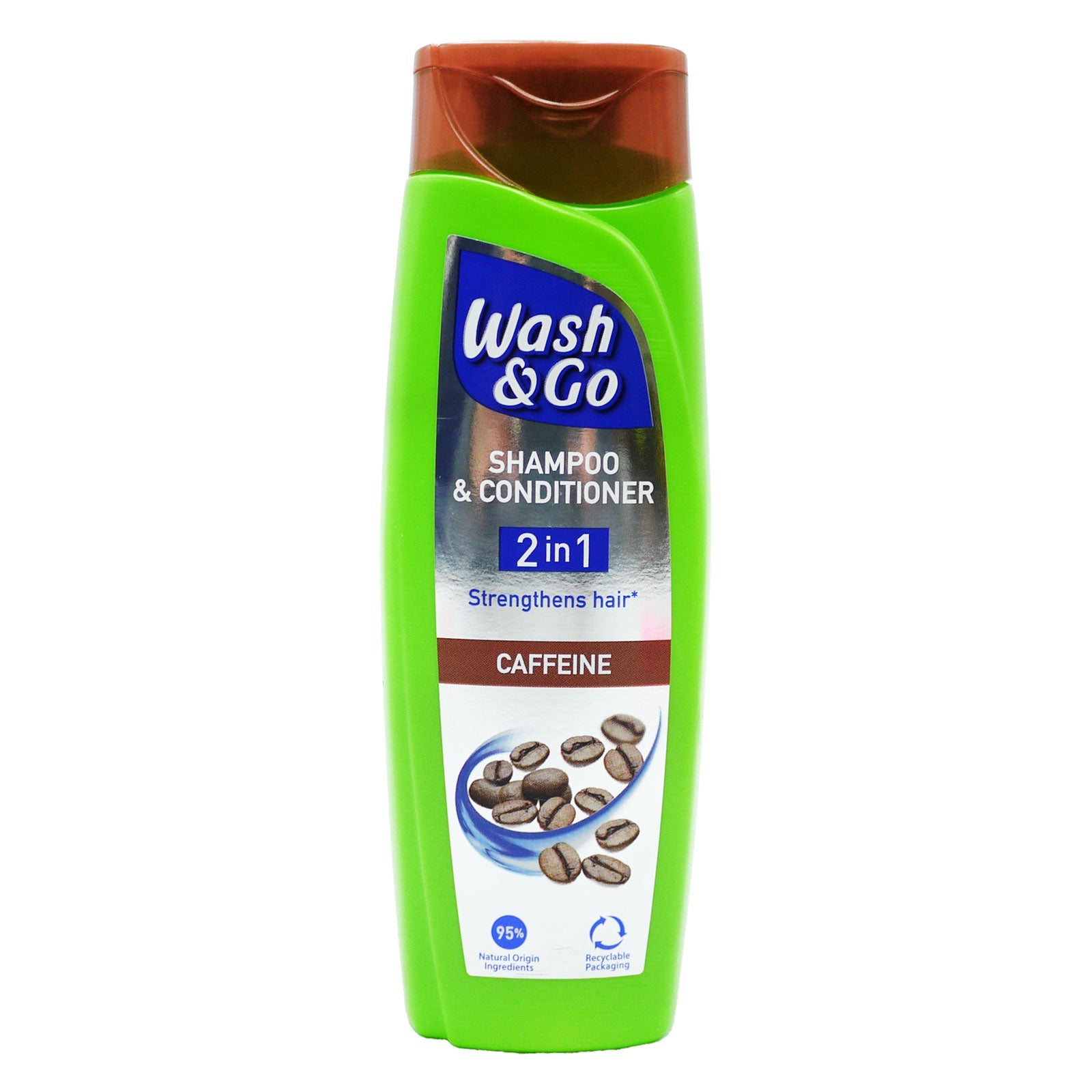 Wash & Go Shampoo & Conditioner 2in1 Caffeine 180ml | High Quality Hair Care Product Online - Product Image Wash & Go Shampoo & Conditioner 2in1 Caffeine 180ml | High Quality Hair Care Product Online - Product Image
